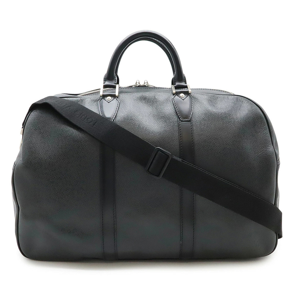 LOUIS VUITTON Taiga Kendall Boston Bag Travel Ardoise Black